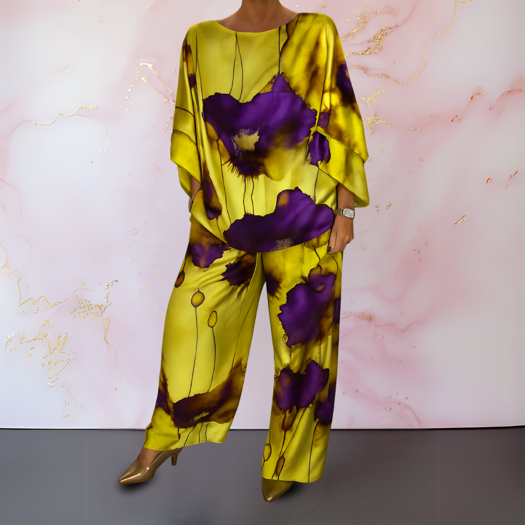 Women’s Two-Piece Set | Loose Top & Wide Leg Pants