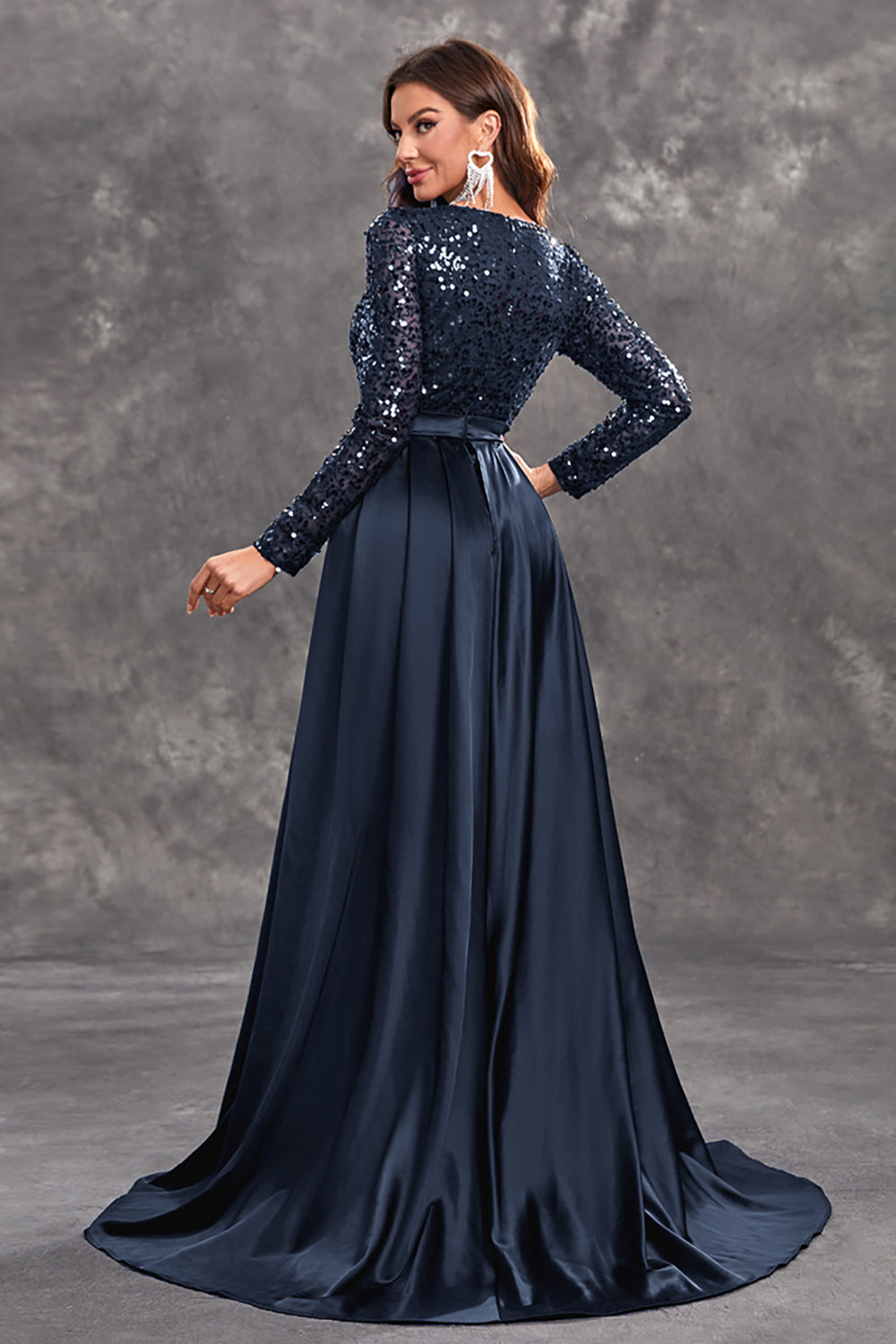 Celina | Draped Sequin Evening Dress for Women