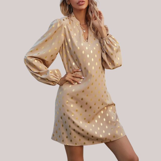 Sierra | Women's Polka Dot Elegant Mini Dress