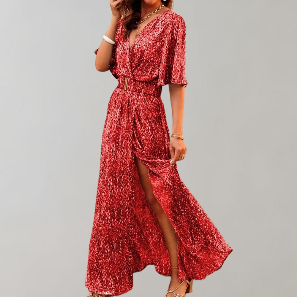 Laurette | Women's Summer Dress with V-Neck