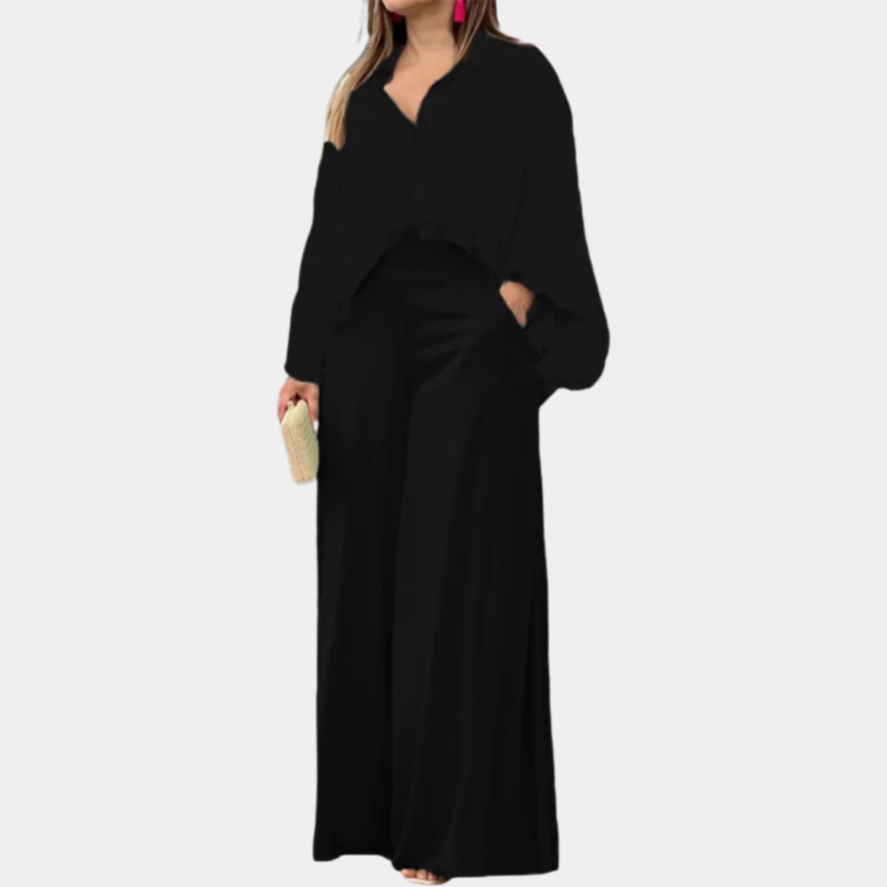 Elegant Women's Complete 2-Piece Cotton Set for Spring - Stylish Maxi Outfit