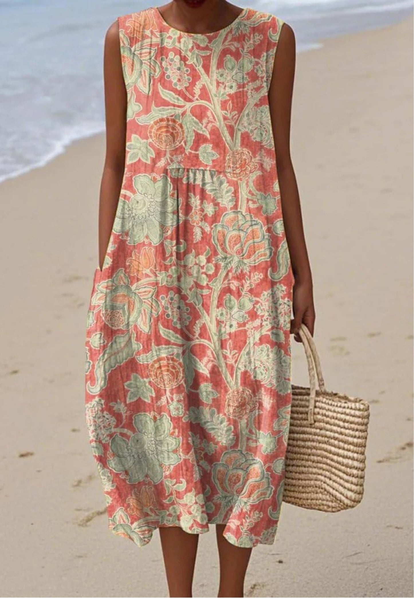 Leva - Vintage Floral Print Dress