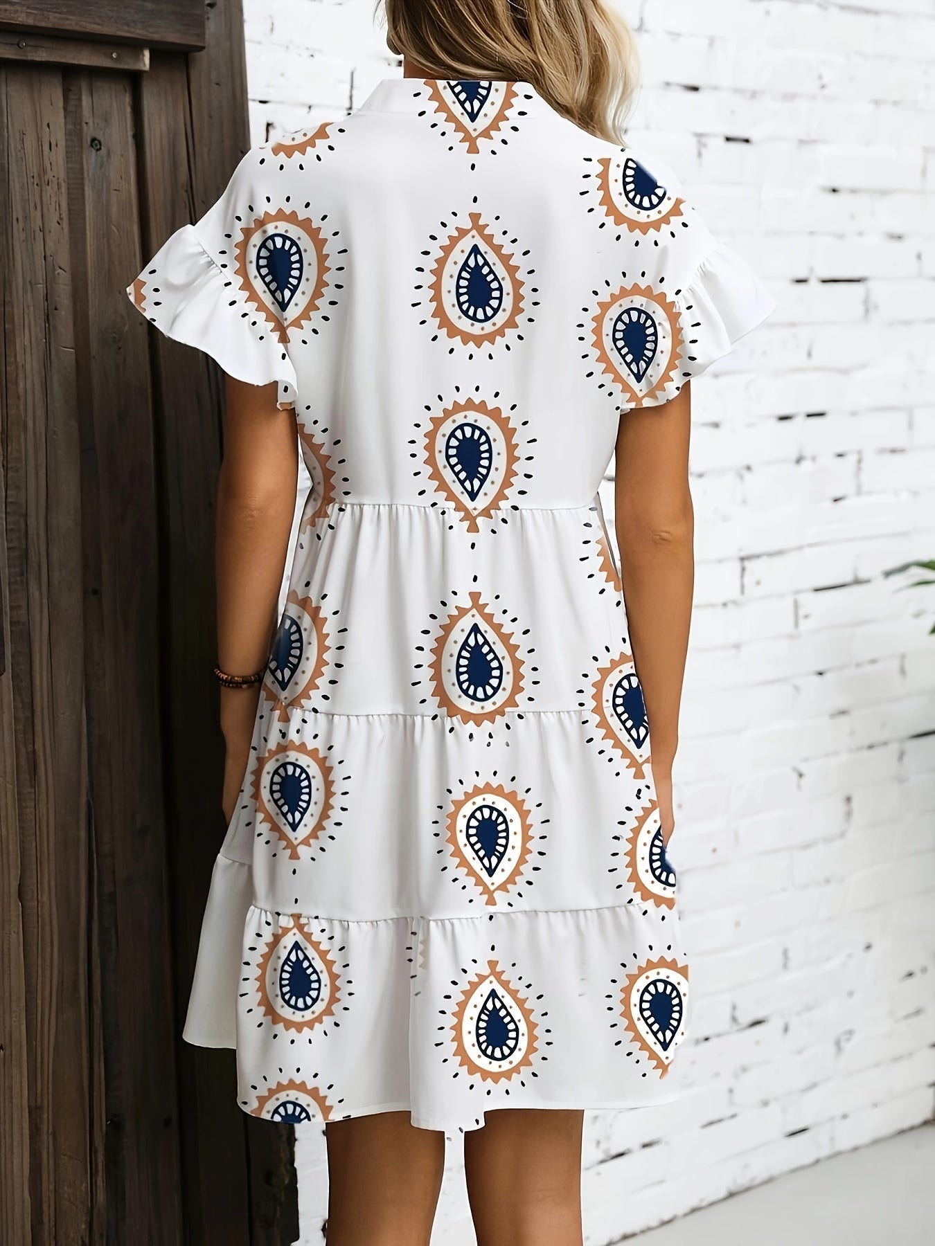 Presley | Women's Boho Flowy Draped Midi Dress Cocktail