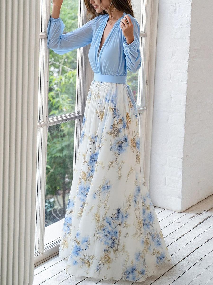 Tess | Long Floral Print Dress