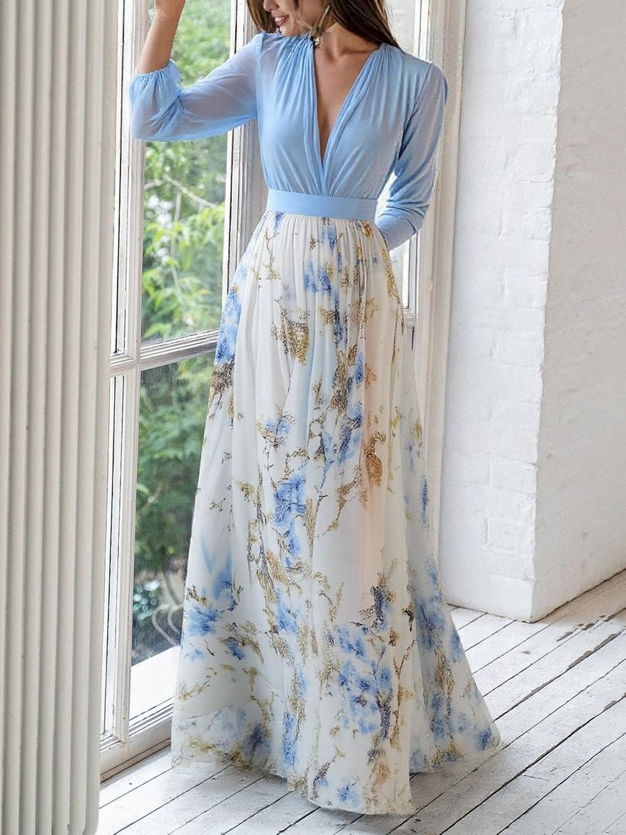Tess | Long Floral Print Dress