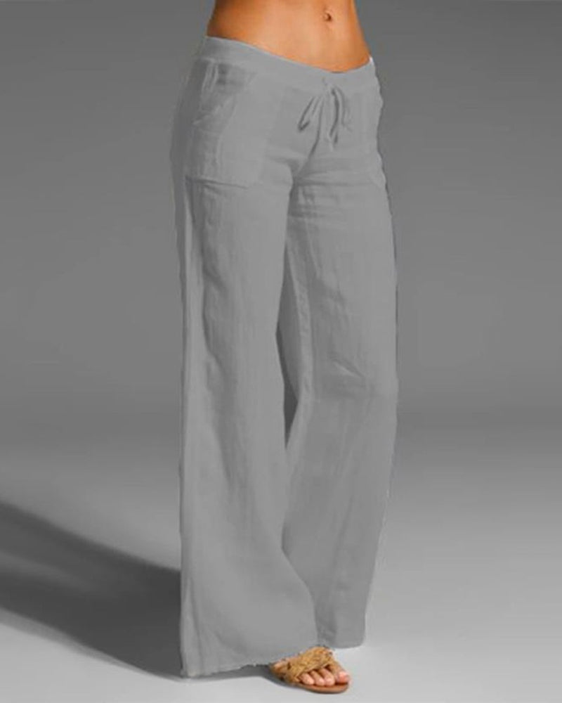 Colored Wide-Leg Pants
