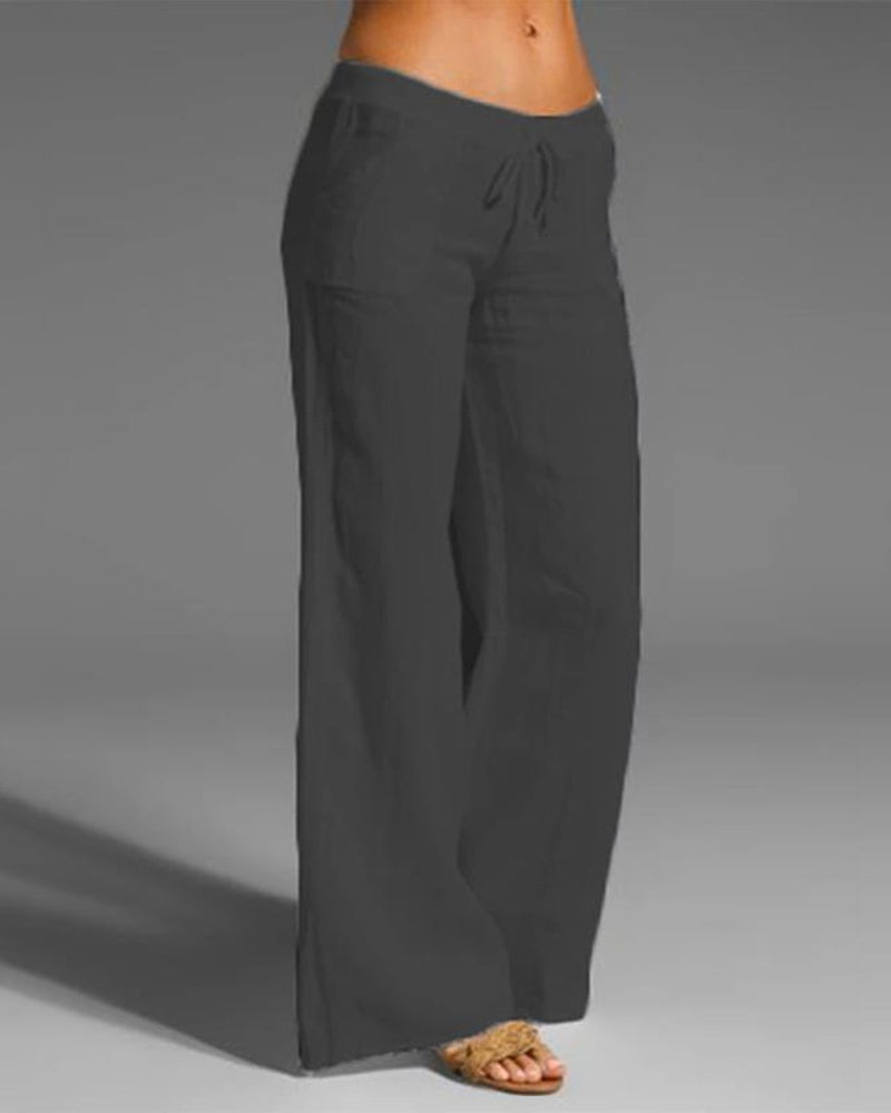 Colored Wide-Leg Pants