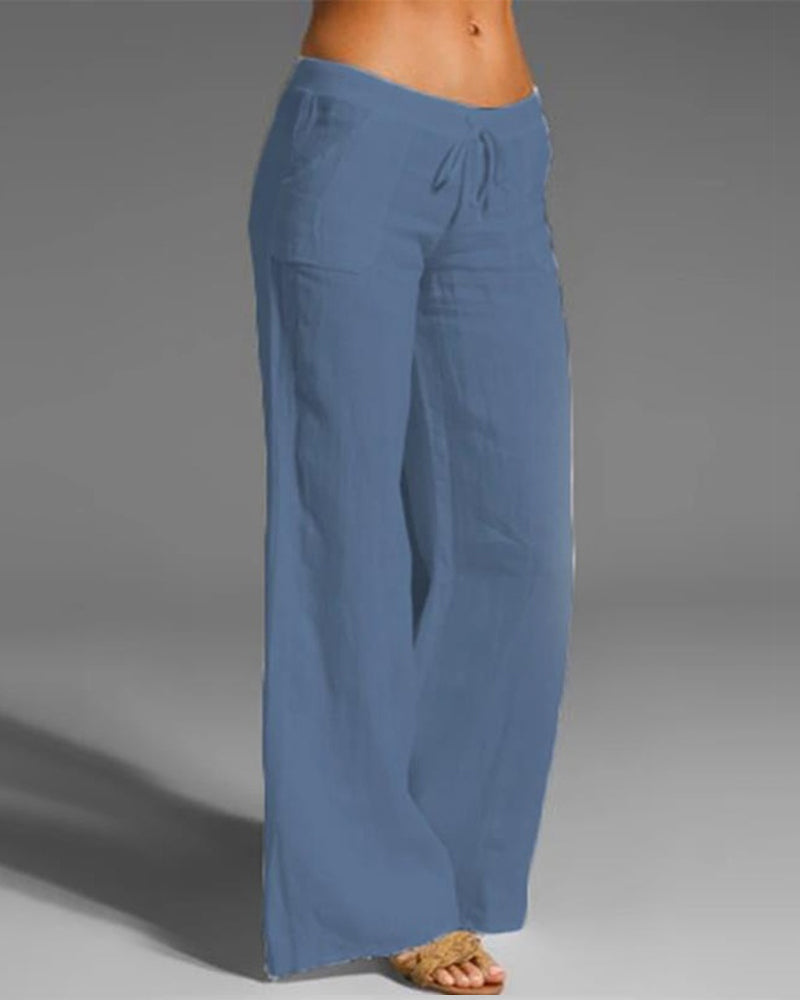 Colored Wide-Leg Pants