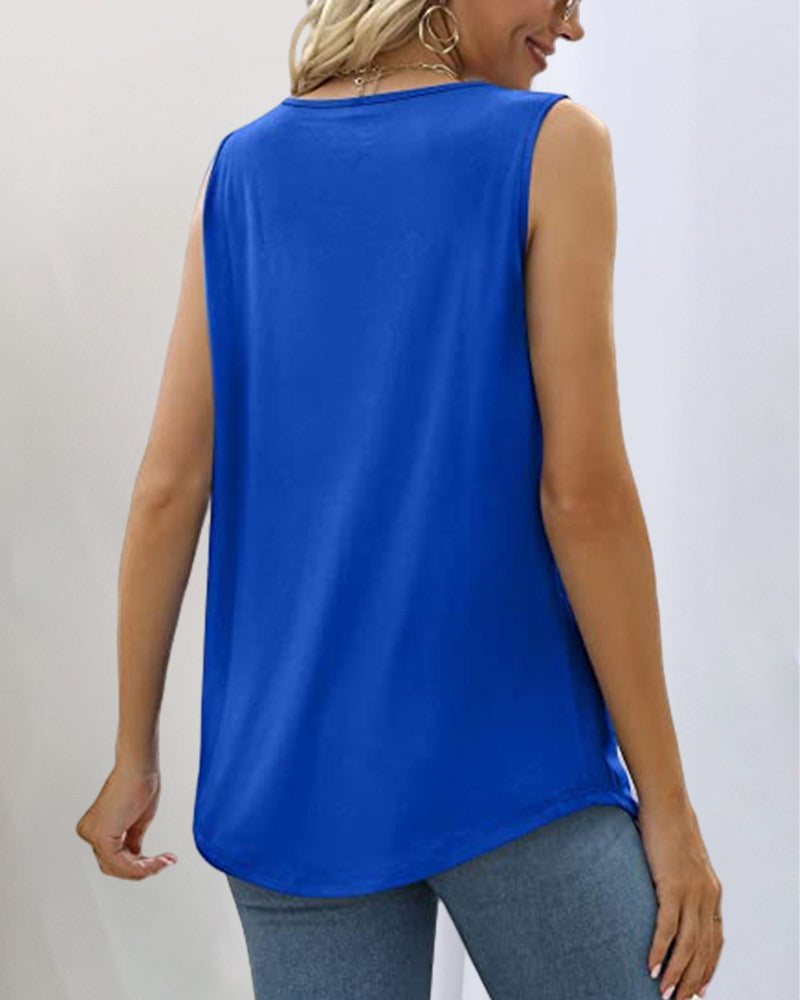 Tank top with square neckline