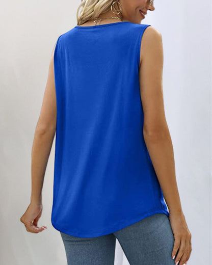 Tank top with square neckline