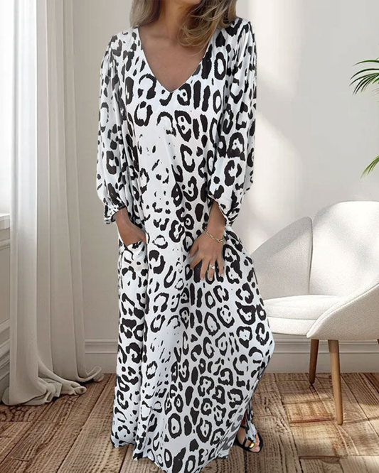 Sienna | Leopard V-Neck Dress