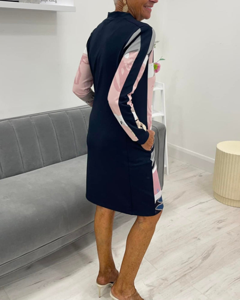 Women's Fitted Dress – With Zipper, Suitable for Spring and Summer