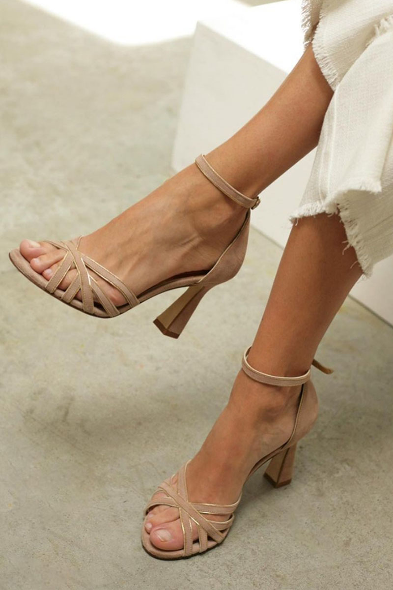 Women’s Heels | Patchwork Peep Open Toe