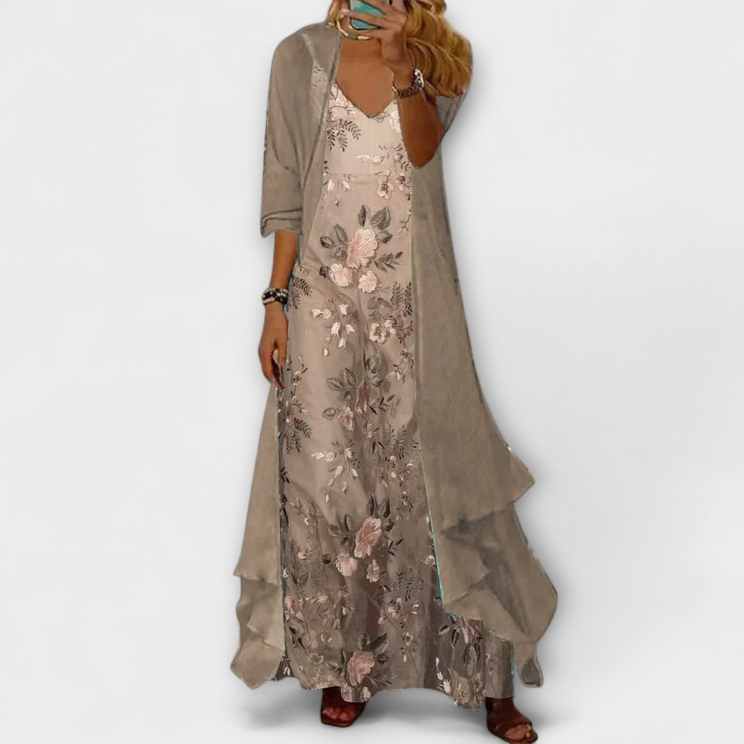 Maxi Dress with Jacket (2-Piece Set)