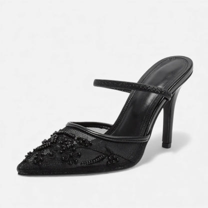 Women’s Embroidered Mesh Heels