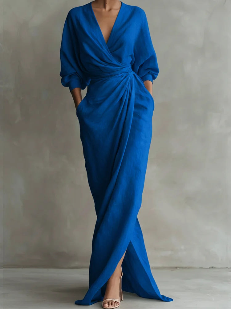 Extra-long Linen and Cotton Dress for Women