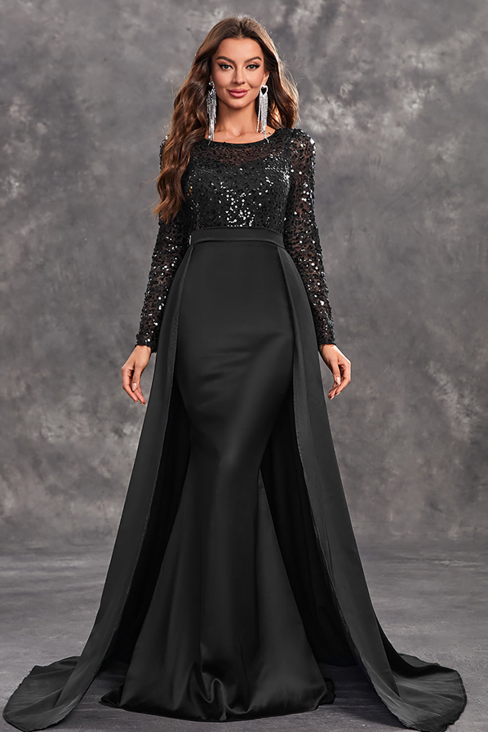 Celina | Draped Sequin Evening Dress for Women