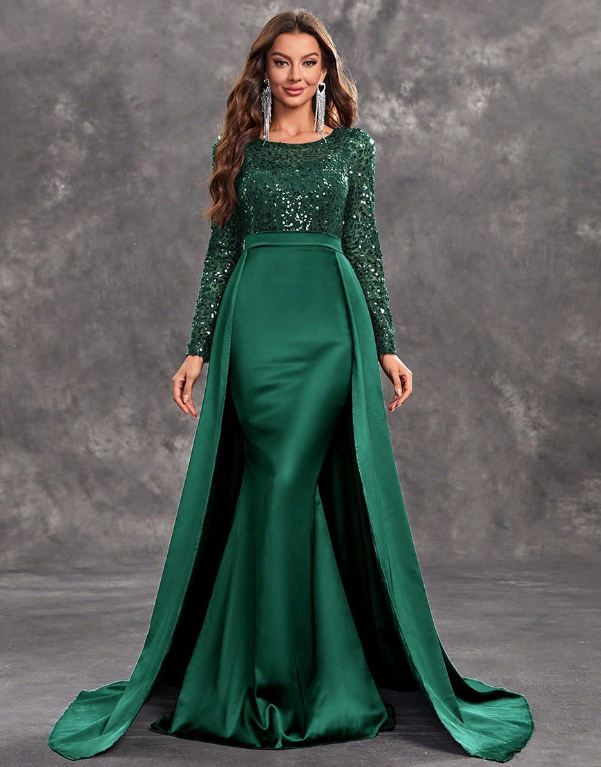 Celina | Draped Sequin Evening Dress for Women