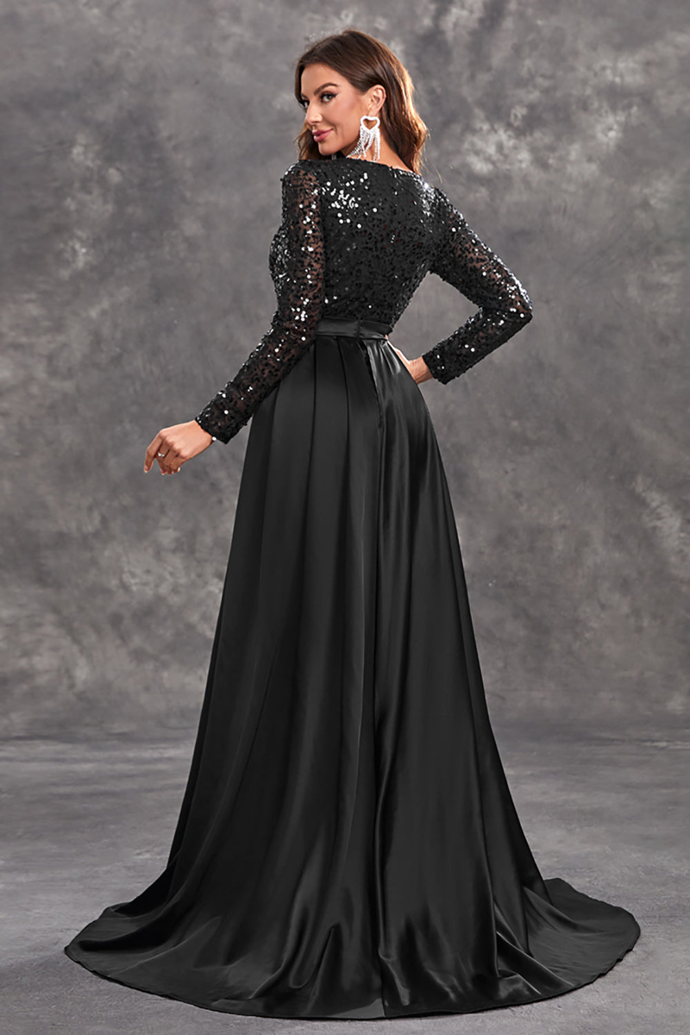 Celina | Draped Sequin Evening Dress for Women