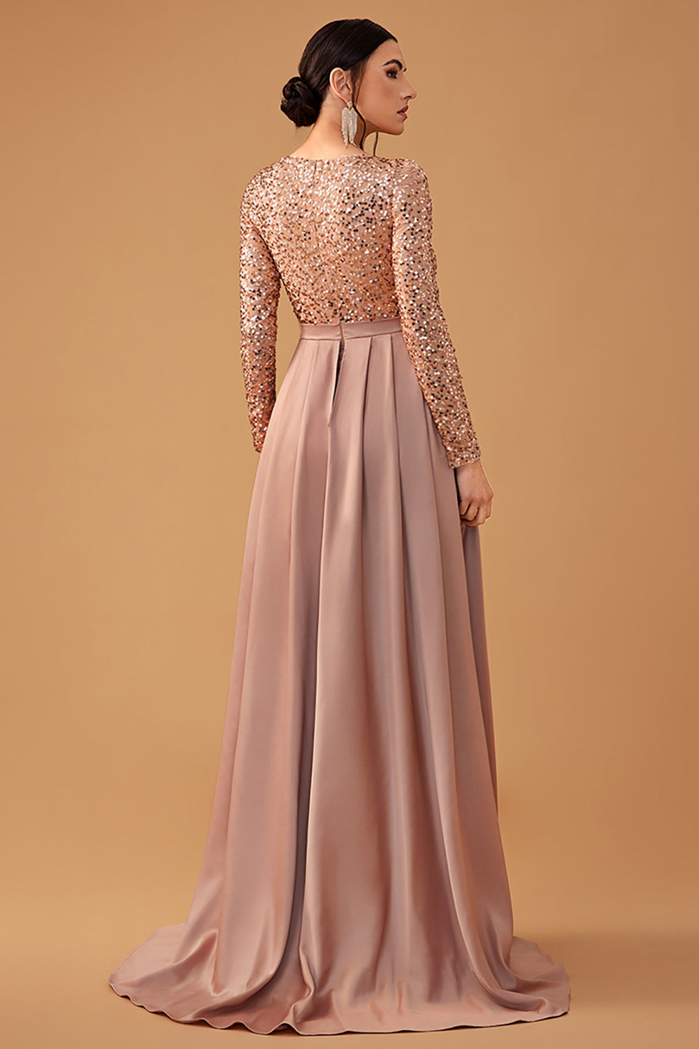 Celina | Draped Sequin Evening Dress for Women