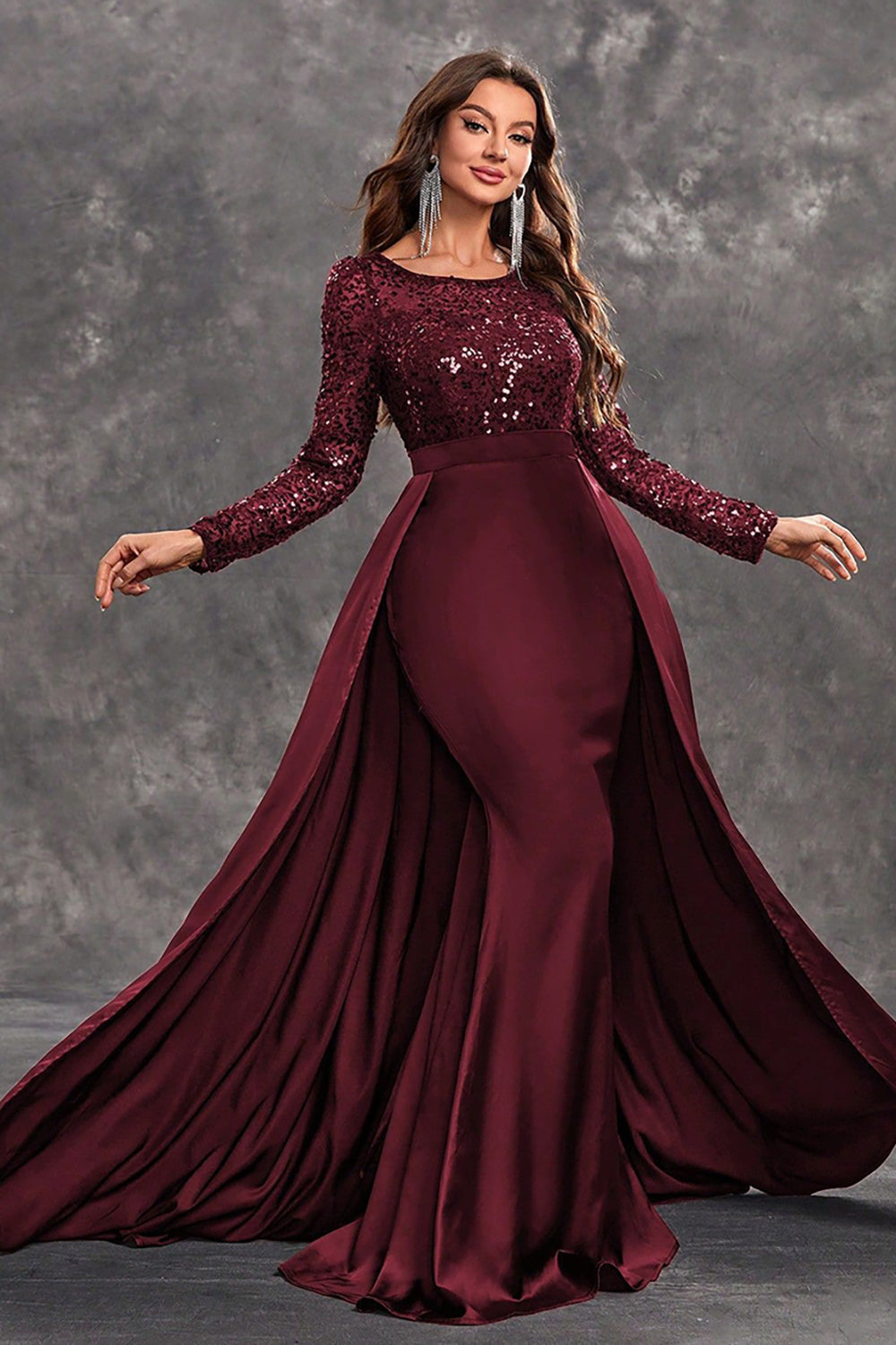 Celina | Draped Sequin Evening Dress for Women