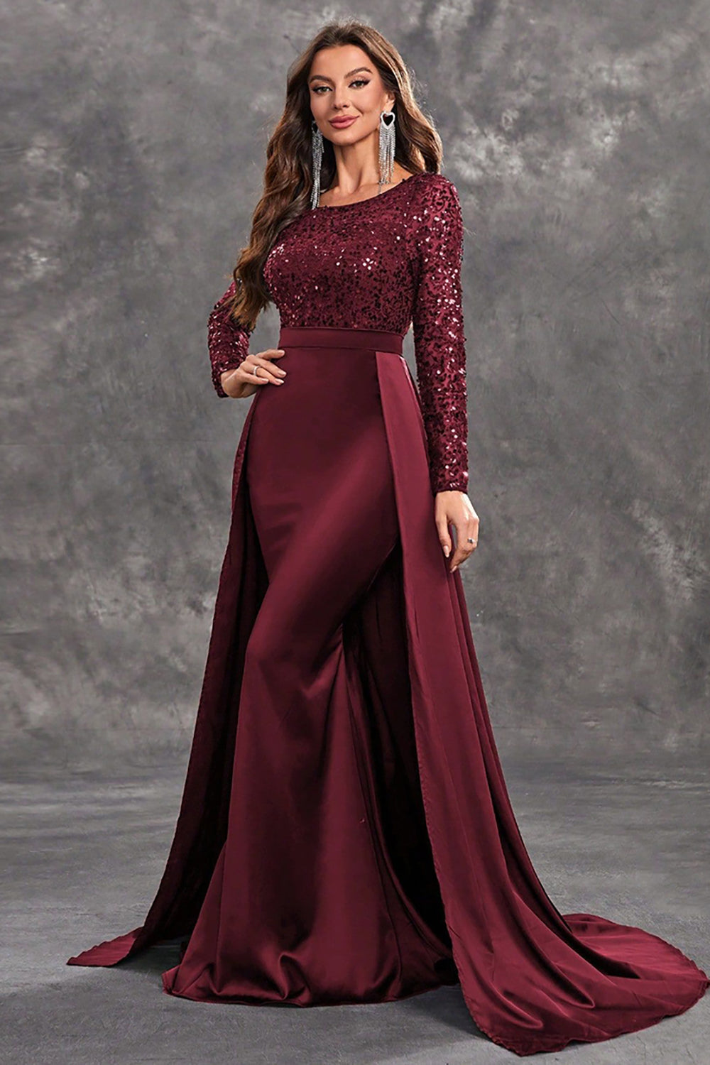 Celina | Draped Sequin Evening Dress for Women