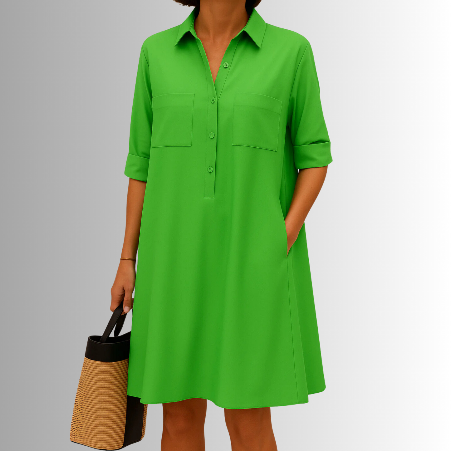 Women’s Dress | Button-Front Midi