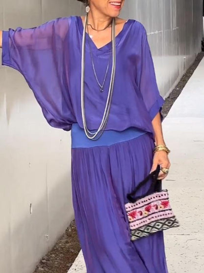 Edith V-Neck Maxi Dress