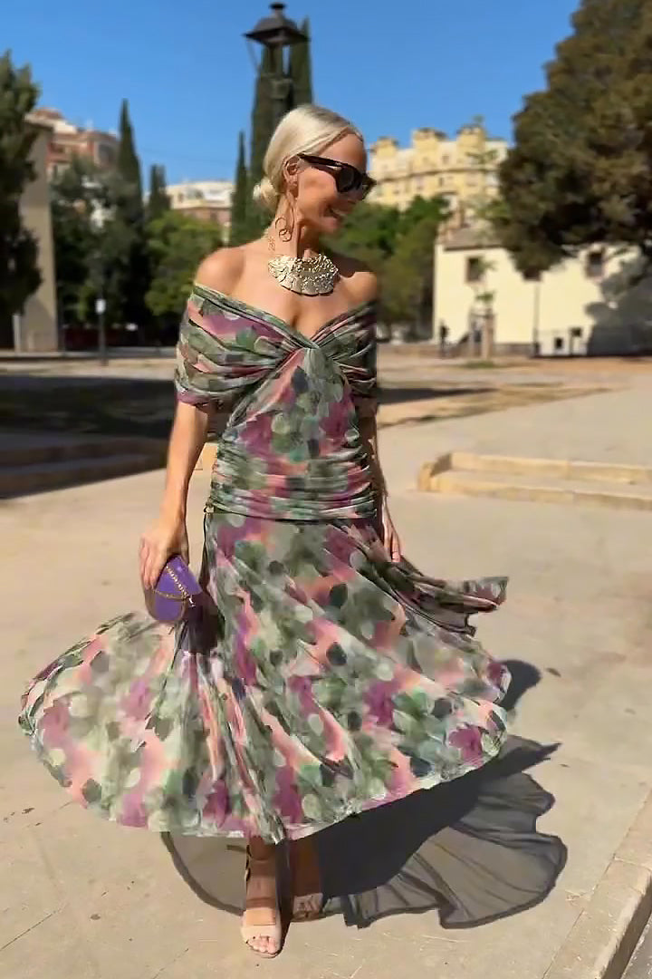 Bella™ | Elegant V-neck Fantasy Party Maxi Dress