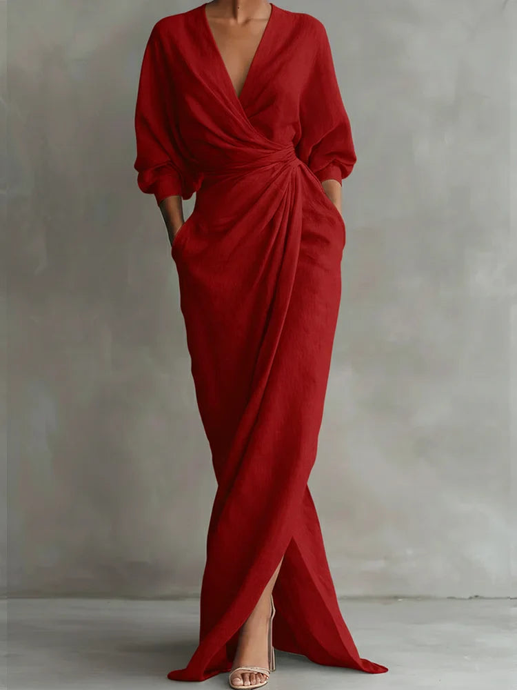 Extra-long Linen and Cotton Dress for Women