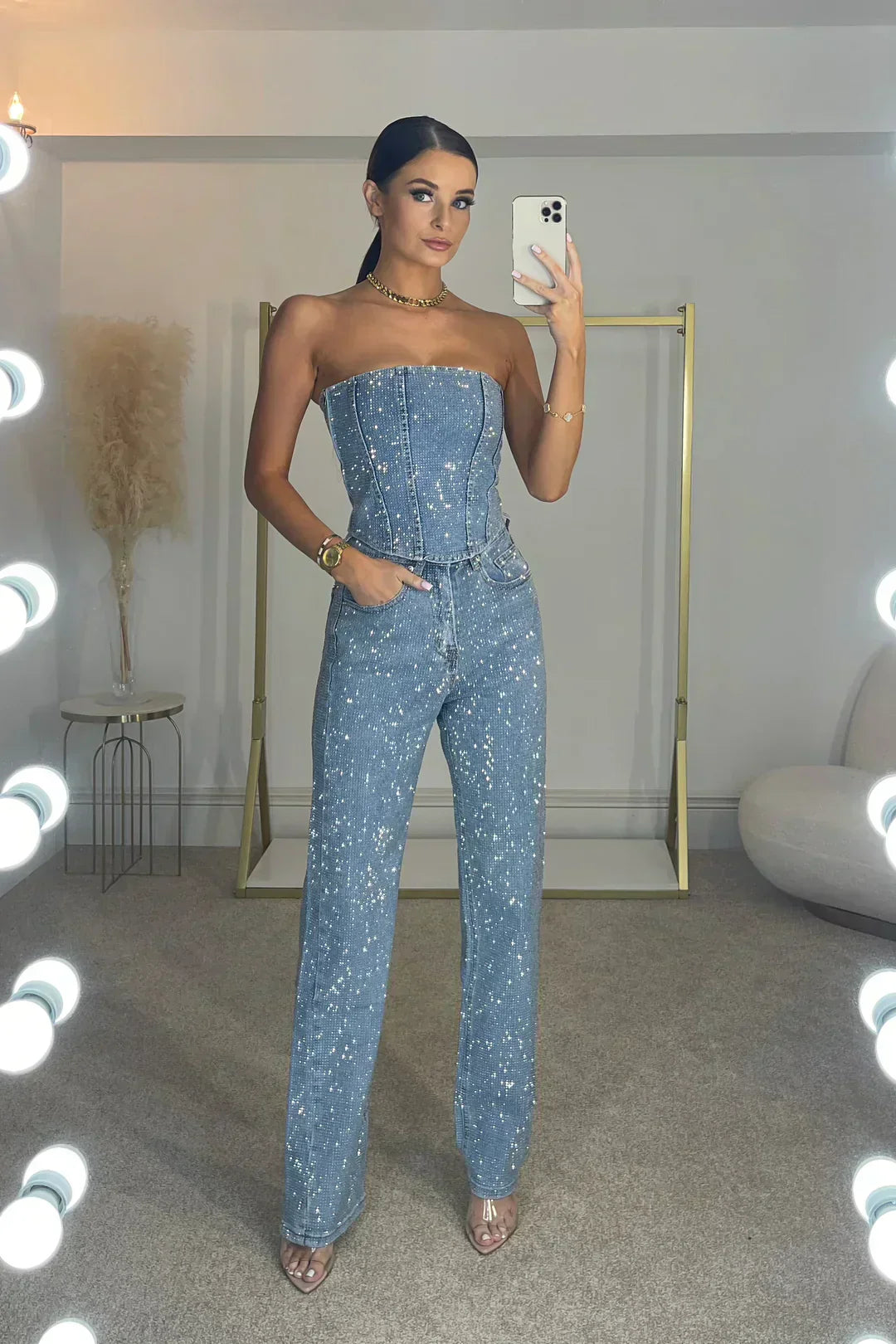 Lieve - Elegant Strapless Matching Set
