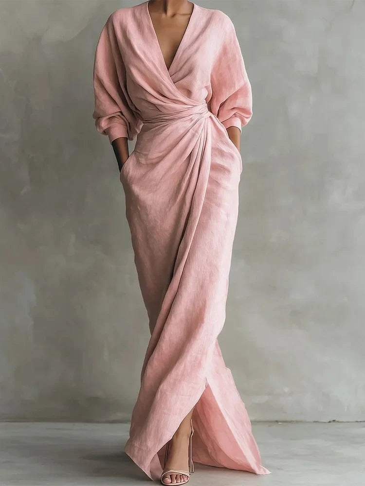 Extra-long Linen and Cotton Dress for Women