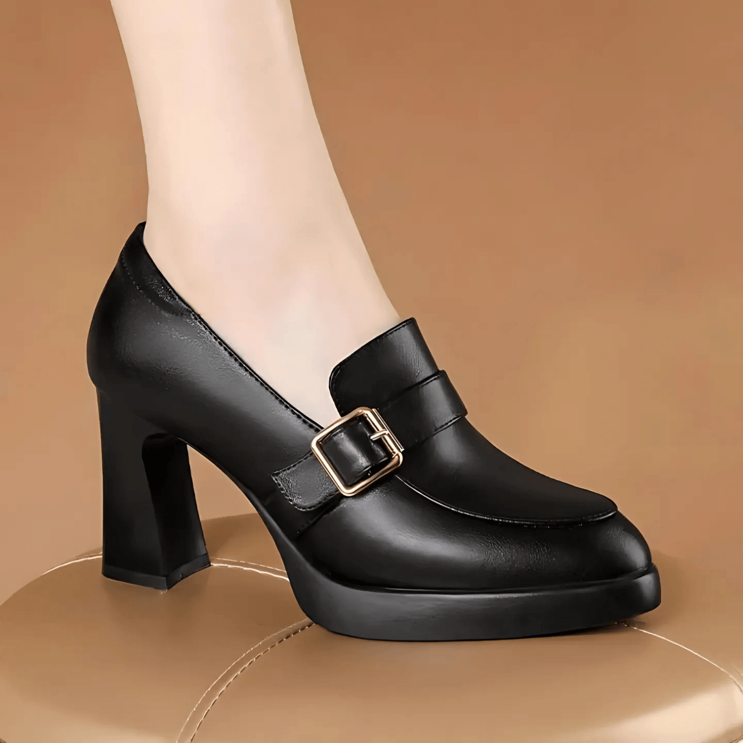Women’s Heels | Platform Chunky Buckle