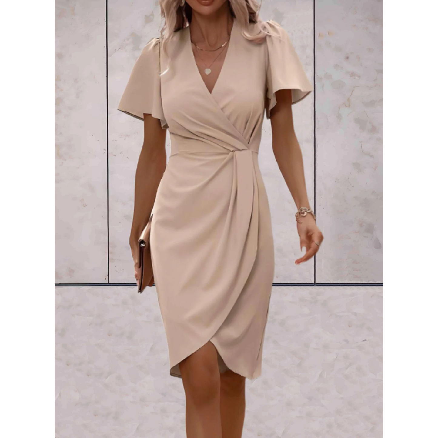 Evelina – Elegant Wrap Dress for Festive & Chic Occasions
