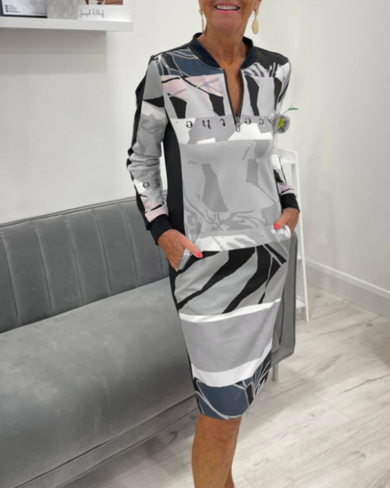 Women's Fitted Dress – With Zipper, Suitable for Spring and Summer
