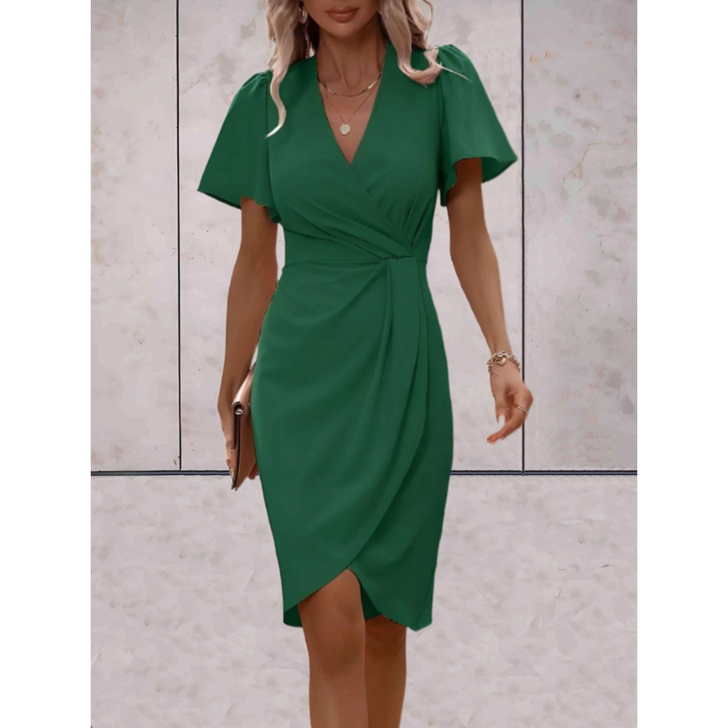 Evelina – Elegant Wrap Dress for Festive & Chic Occasions
