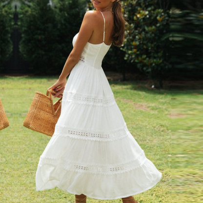 Bonita | Women's Long Dress | Thin Straps and Flowing Cut