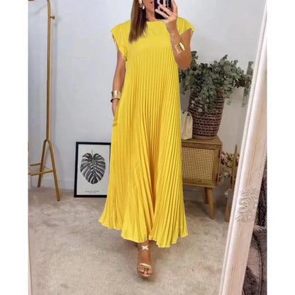 Fern | Women's Flowy Pleated Maxi Dress Cocktail