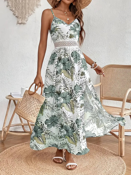 Ruby | Women's Floral Flowy Draped Midi Dress Summer 2026