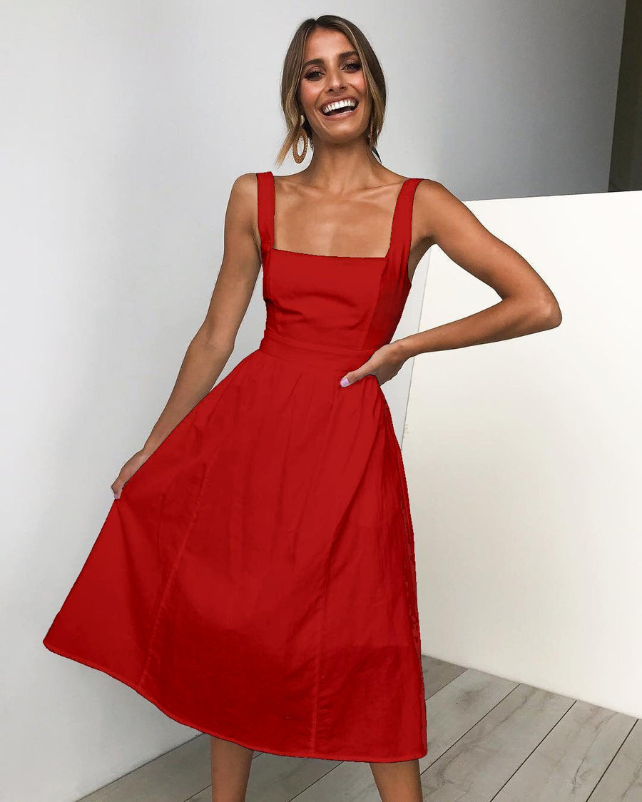 Pauline | Solid Evening Dress with Elegant Silhouette for Women