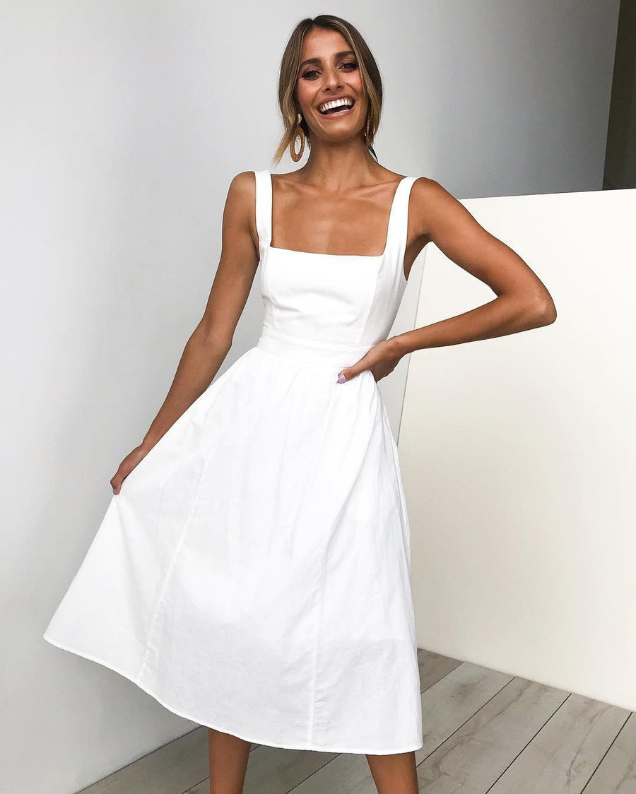 Pauline | Solid Evening Dress with Elegant Silhouette for Women