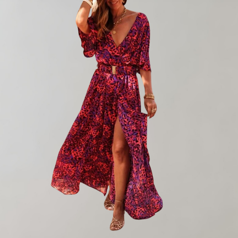 Laurette | Women's Summer Dress with V-Neck