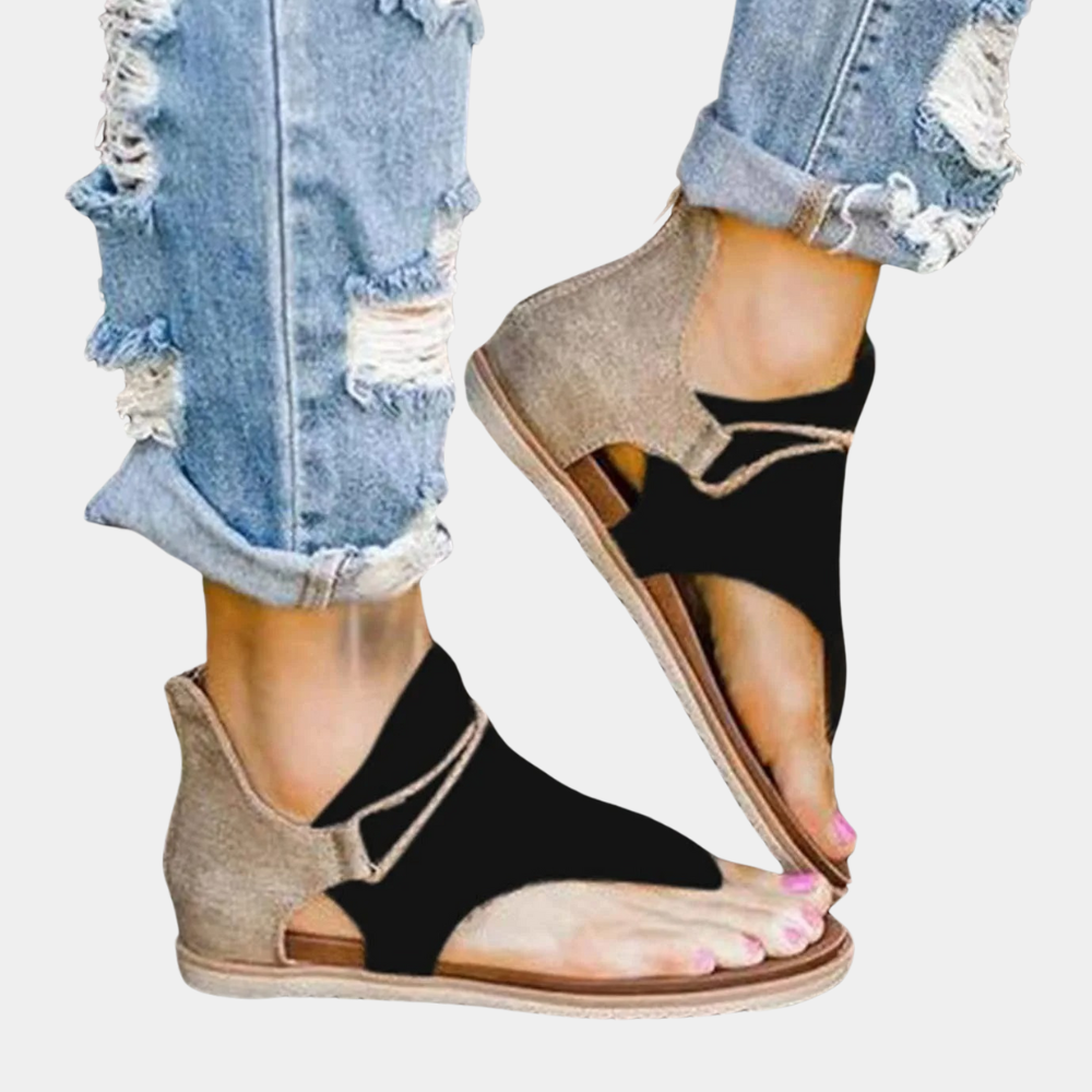 Women's leather sandals for summer, comfortable, casual, lightweight, trendy summer footwear