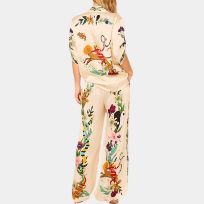 Women's Cotton 2-Piece Summer Set - Elegant and Breezy Casual Outfit