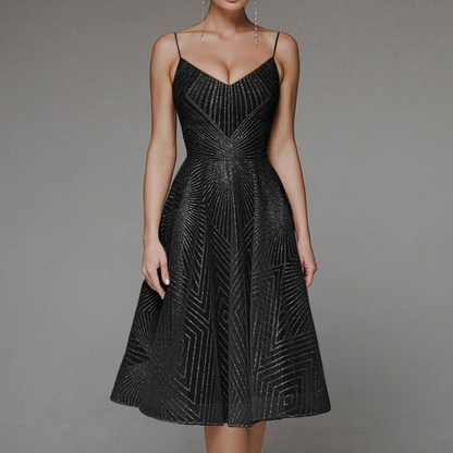 Elegant women's summer dress, flared, lightweight cotton, midi, stylish