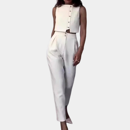 Elegant Women's Complete 2-Piece Cotton Spring Set - Stylish Casual