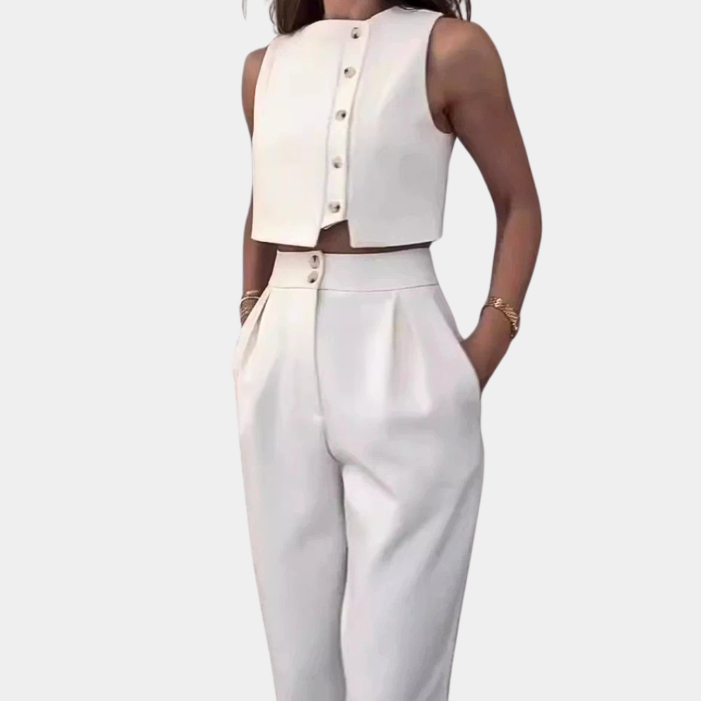 Elegant Women's Complete 2-Piece Cotton Spring Set - Stylish Casual