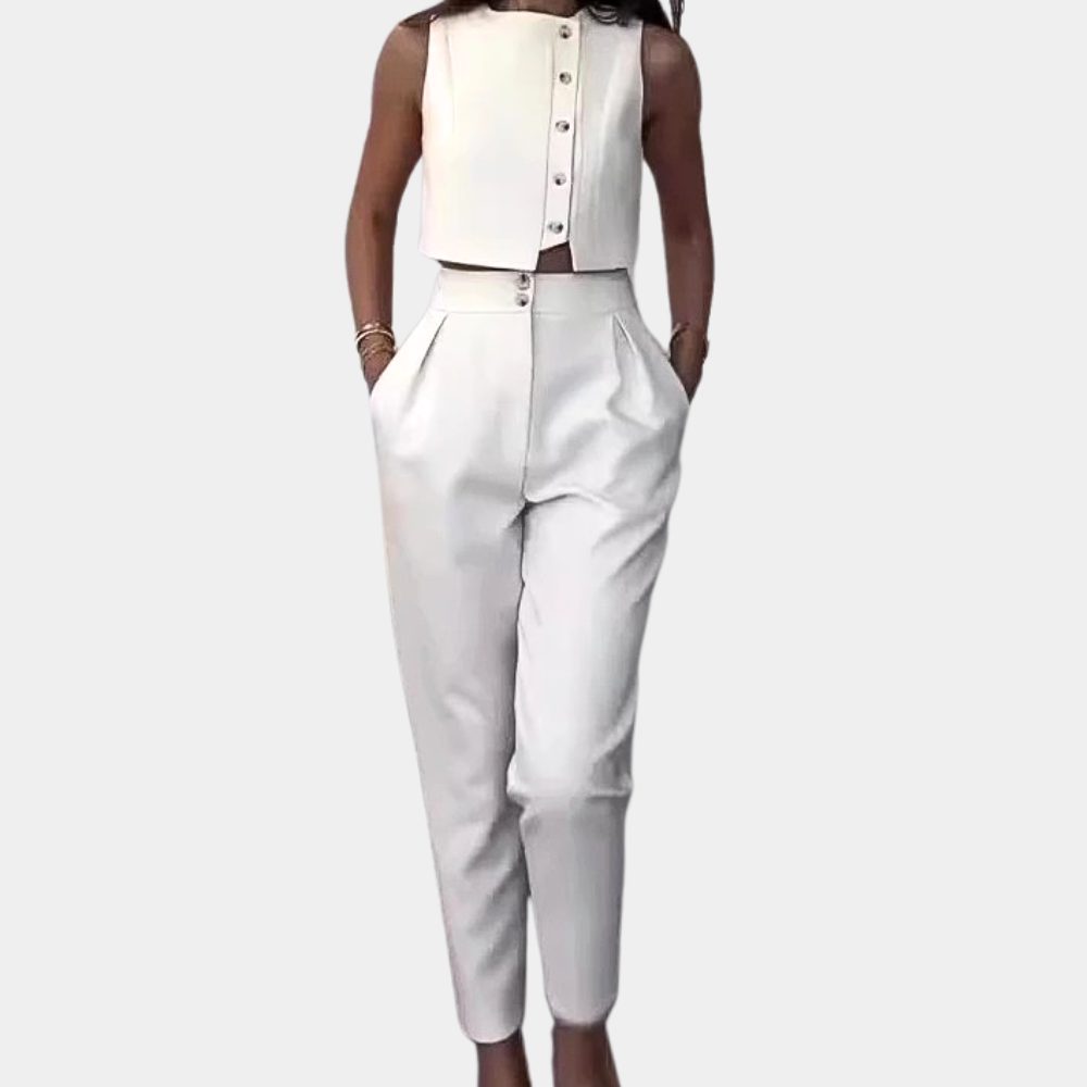 Elegant Women's Complete 2-Piece Cotton Spring Set - Stylish Casual