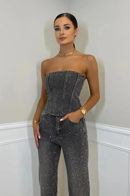 Lieve - Elegant Strapless Matching Set