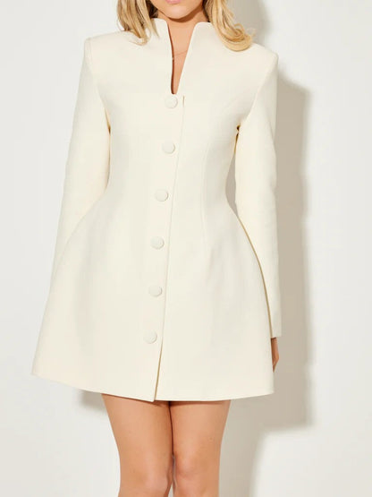 Aurora | Coat Dress with Statement Bow Collar
